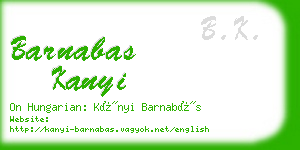 barnabas kanyi business card